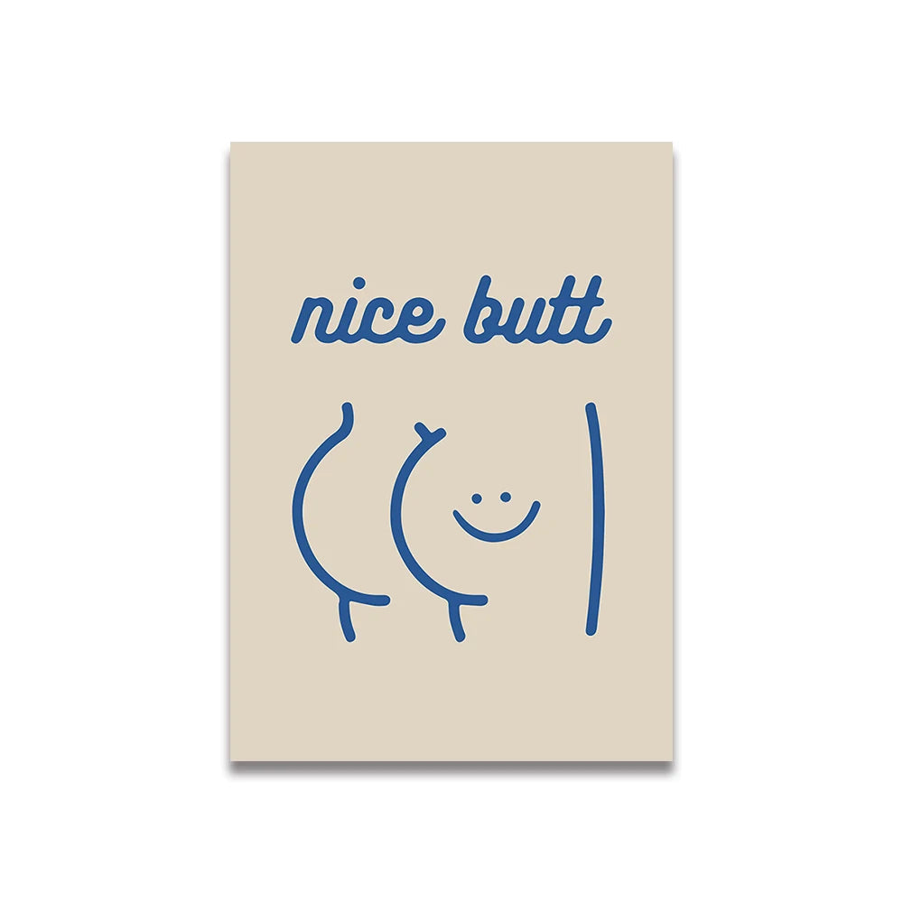 Simplicity Vintage Pink Cartoon Print Canvas Posters Wall Art Poster Home Decor Canvas Print Painting Living Room Bedroom Decor Quick Pick Grocers